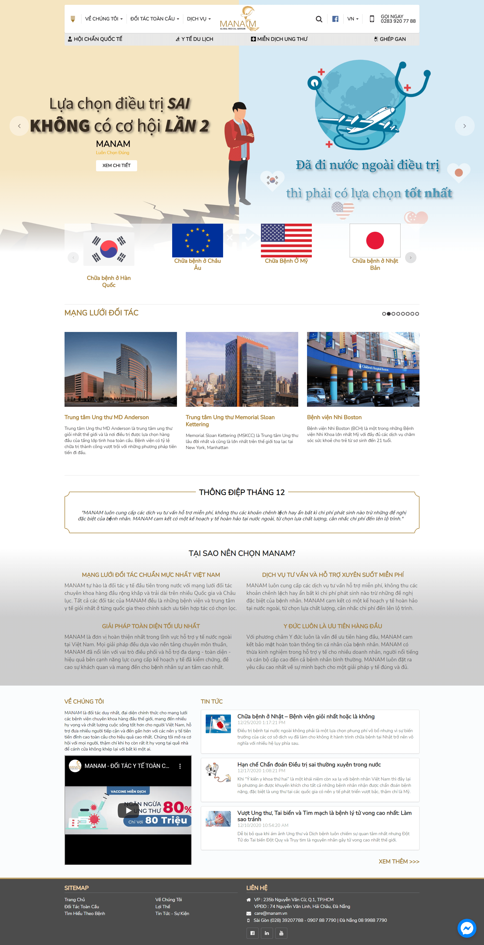 Thiết kế Web siêu việt manam.vn